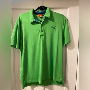 Puma men’s athletic Green and blue polo